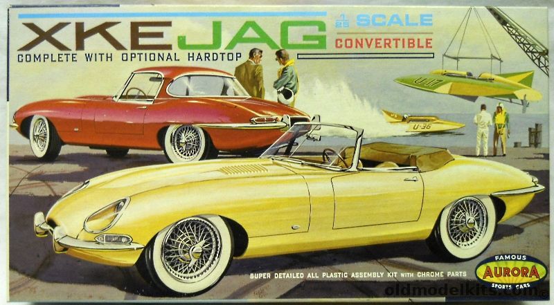 Aurora 1/25 1963 Jaguar XKE Convertible, 567-149 plastic model kit